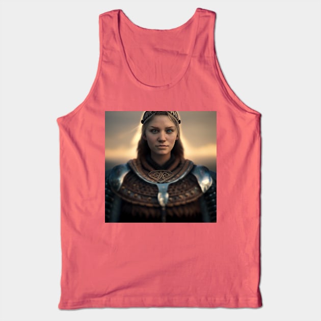 Viking Shield Maiden Tank Top by Grassroots Green